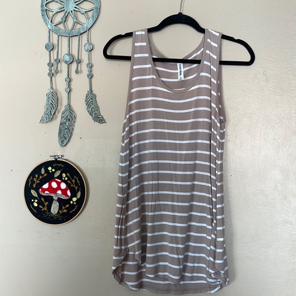 Striped Flowy Tank - Picture 1 of 1